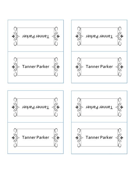 Place Cards Templates 6 Per Sheet at ganchanablog Blog
