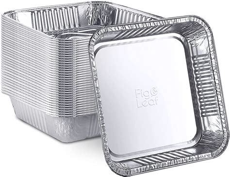 Fig & Leaf (480 Pack) 7” x 7” Square Baking Cake Pans| Disposable ...