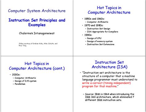 Instruction set - check it care fully - Computer System Architecture ...
