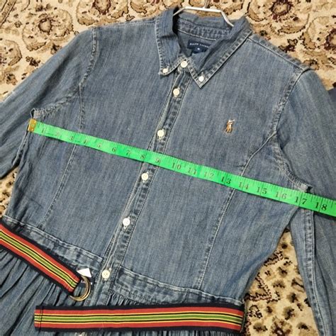 (Child) Polo Ralph Lauren Belted Denim Dress (16) Ralph Lauren Belt (16 ...