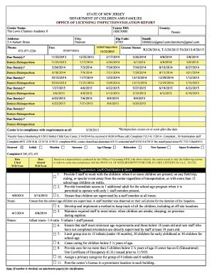 Fillable Online nj STATE OF NEW JERSEY DEPARTMENT OF CHILDREN AND ...
