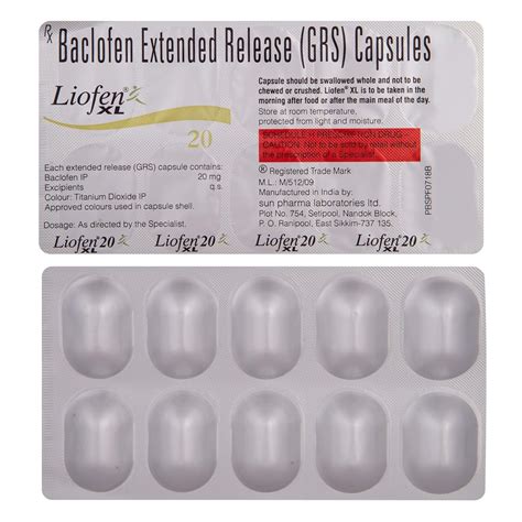 Liofen XL 20 - Strip of 10 Capsules : Amazon.in: Health & Personal Care