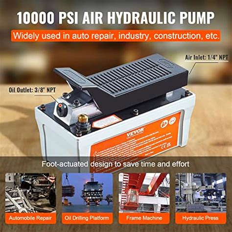 VEVOR Air Hydraulic Pump, 10,000 PSI 1/2 Gal India | Ubuy