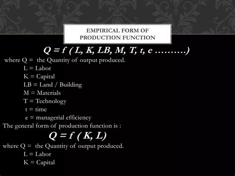 Image result for Production Function Examples