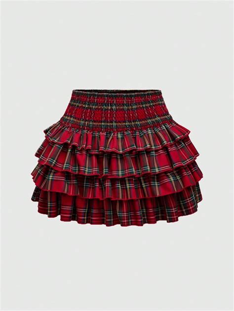 Search red plaid skirt | SHEIN USA