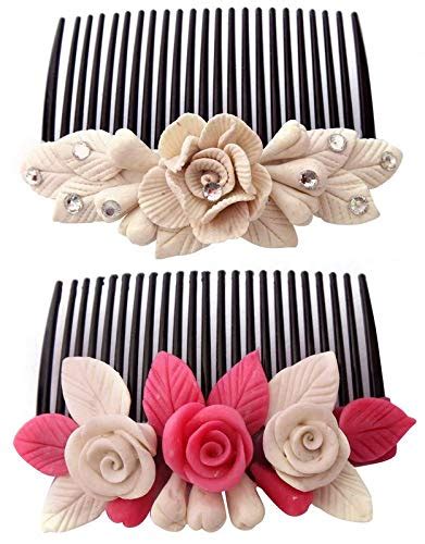Unique Indian Crafts Handmade Multi- Colour Comb pin for Girls and ...