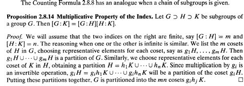 abstract algebra - Subsubgroups are subgroups of subgroups / Multiplicative Property of the ...