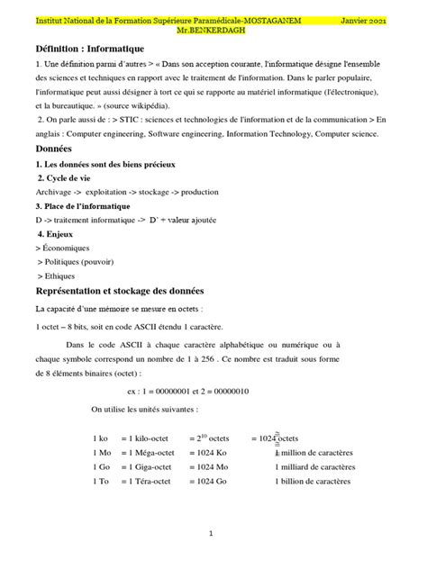 Informatique Generale PDF 的图像结果
