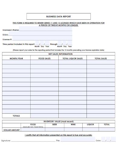 Data Report Form Examples 的图像结果