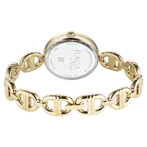 Buy Online Titan Raga Showstopper Quartz Analog Champagne Dial Metal ...