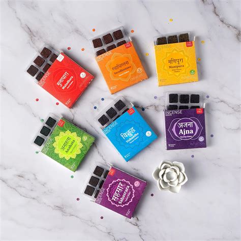 7 Chakra Incense Brick Refill Set (7 x 9 Bricks) by Aromafume | 7 ...