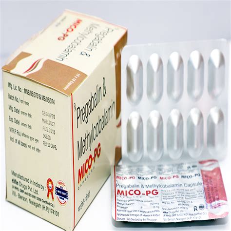 Methylcobalamin U.S.P 750 mcg + Pregabalin I.P 75 mg Capsules Elfin Dr