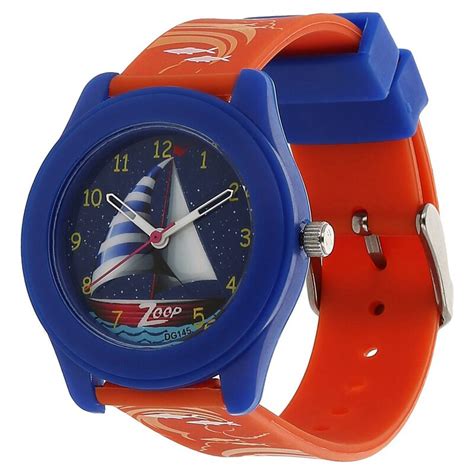 Buy Online Zoop By Titan Quartz Analog Blue Dial PU Strap Watch for ...