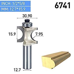 Generic 1pc 1/2 1/4 inch Shank Half Round bit 2 Flute Router Bits for ...