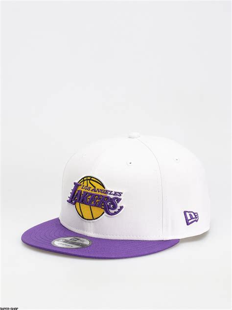 New Era White Crown Team 9Fifty Los Angeles Lakers Cap - white, violet ...