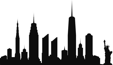 New York Skyline Silhouette Png