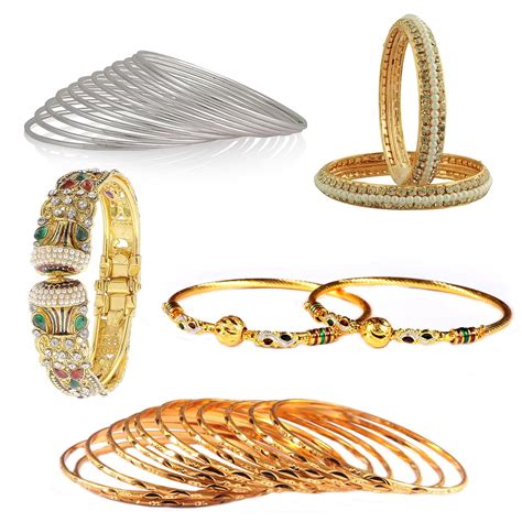 Buy The Luxor Attractive Gold & Silver Plated Bangles Set Gift For ...