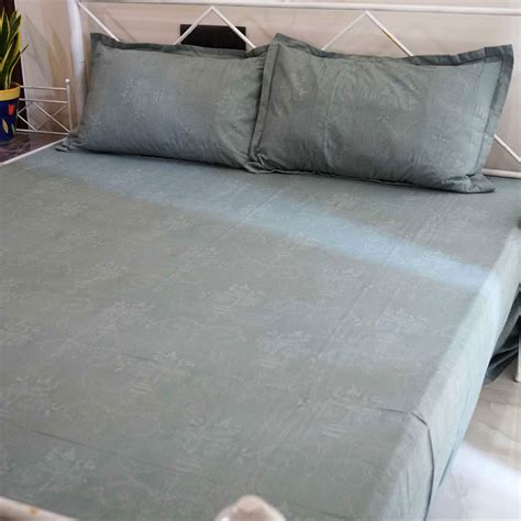 Self Design 400TC Cotton Bedsheet | King Size – Maeri