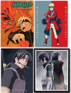 NARUTO SUPERHERO PAPER PRINT PACK OF 4 POSTER Paper Print - Animation ...