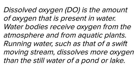 what is dissolved oxygen - Brainly.in