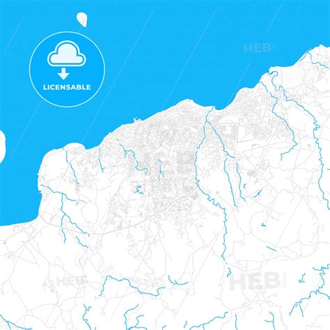 Kupang, Indonesia PDF vector map with water in focus - HEBSTREITS