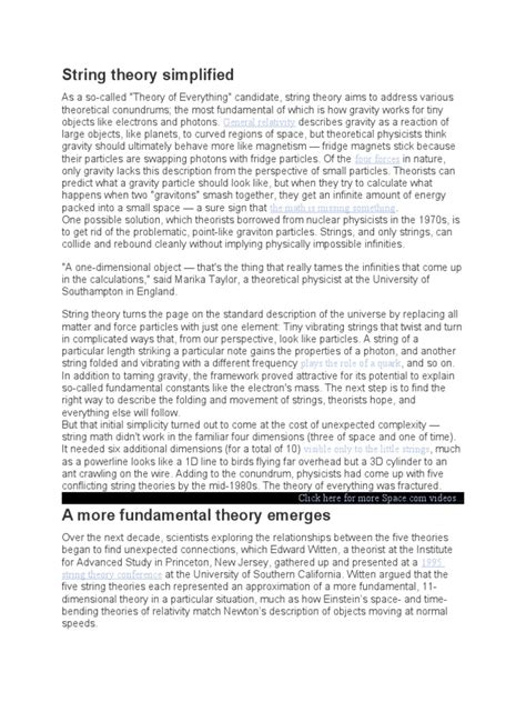 String Theory Simplified 的图像结果