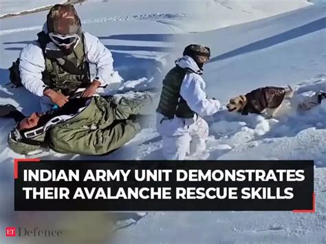 Indian Army unit in North Kashmir demonstrates their avalanche rescue ...