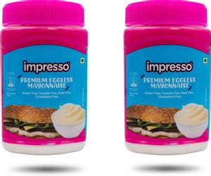 IMPRESSO Pack of 2 (Premium Eggless Mayonnaise 300g) Price in India ...