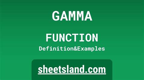 Image result for Gamma Function Types