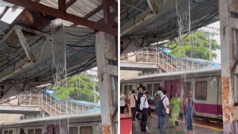 'Enjoy Waterfall At Bhandup Station': Netizens React To Video Showing ...
