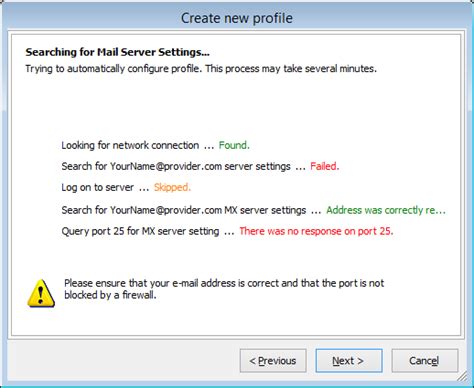 Program Sections > Profile > New Sender Profile with the Wizard