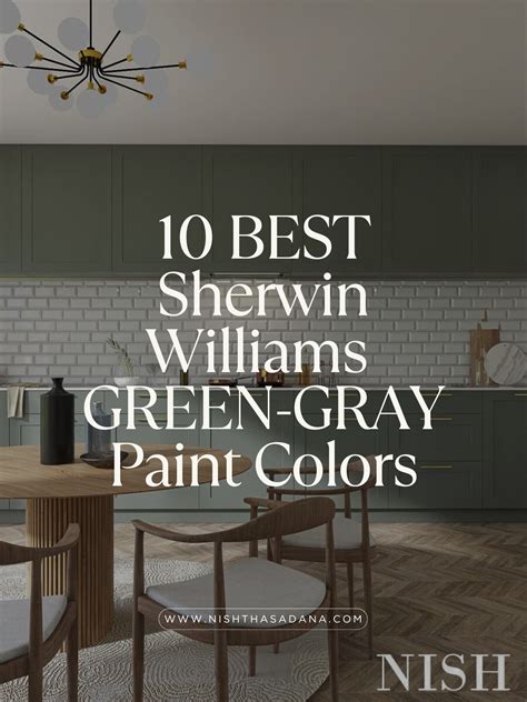 10 BEST Green Gray Paint Colors By Sherwin Williams - NISH