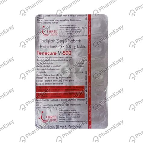 Tenecure M 20/500mg Strip Of 10 Tablets: Uses, Side Effects, Price ...