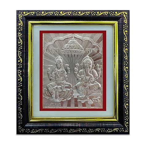 ARTSMINE 999 Silver Ganesh Lakshmi Frame | For Pooja Room Diwali ...