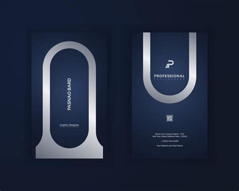 Design Metallic Blue Business Card 的图像结果