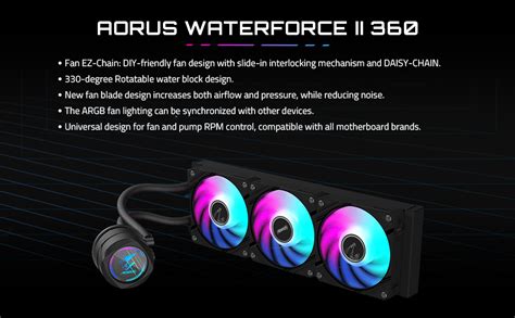 Buy Shop Gigabyte Aorus Waterforce II 360 ARGB G2 360mm CPU Liquid ...