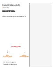 Bresenham Circle Drawing Algorithm 的图像结果