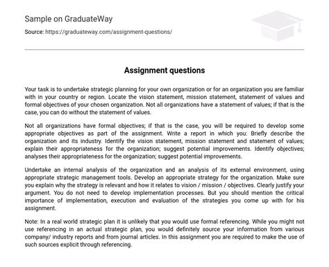 Image result for Assignment Questions