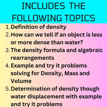Image result for Density Example Science