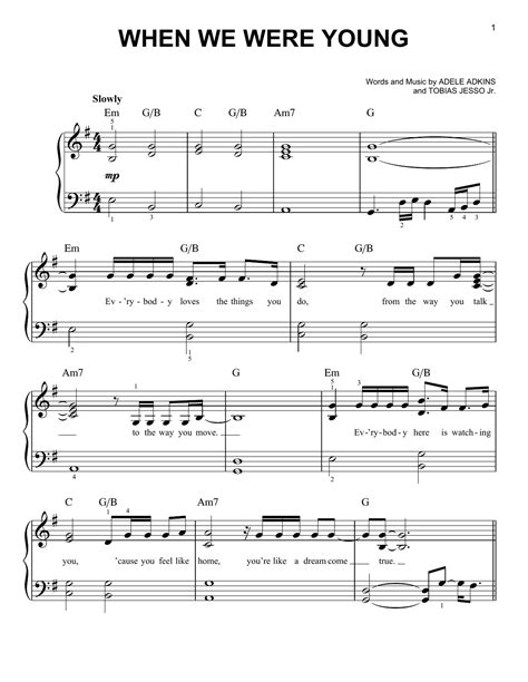 Adele Piano Music Sheets Printable | 101 Activity