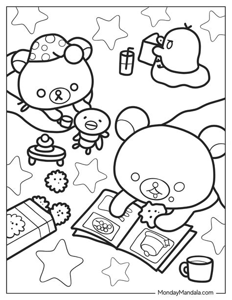 20 Rilakkuma Coloring Pages (Free PDF Printables) | Chibi coloring ...