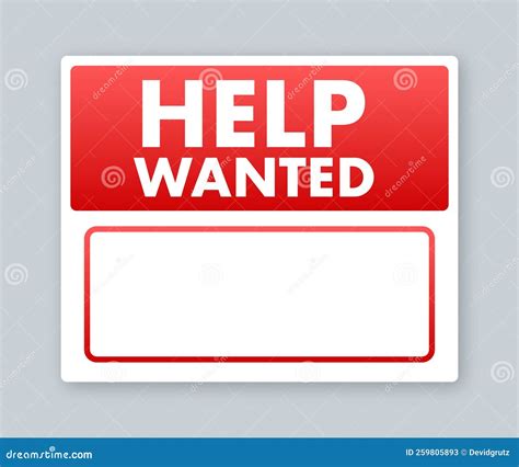 Help Wanted Icon, Sign. Help Wanted Label Stock Vector - Illustration ...