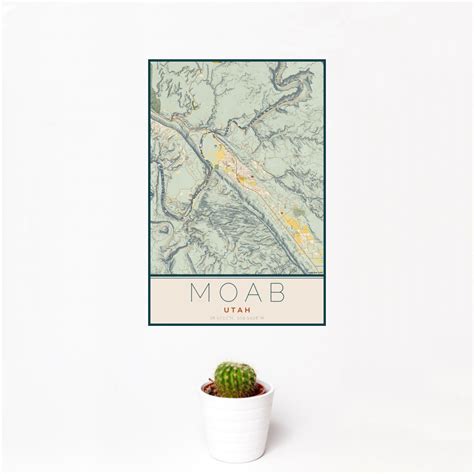 Moab - Utah Map Print in Woodblock — JACE Maps