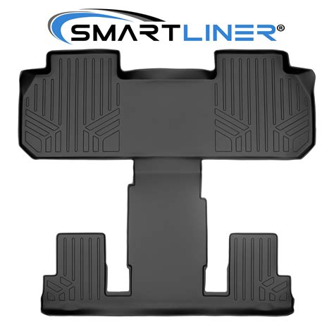 SMARTLINER Floor Mats 2nd/3rd Row Black for 2018-2020 Traverse/2018 ...