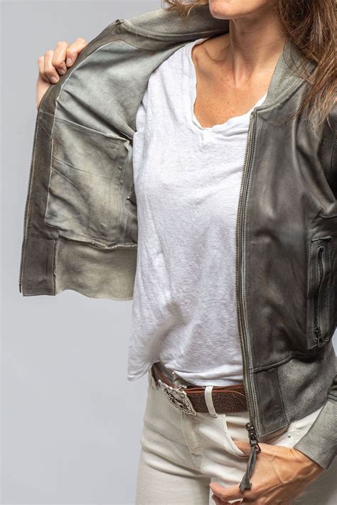 Mila Lightweight Leather Jacket In Storm – AXEL'S