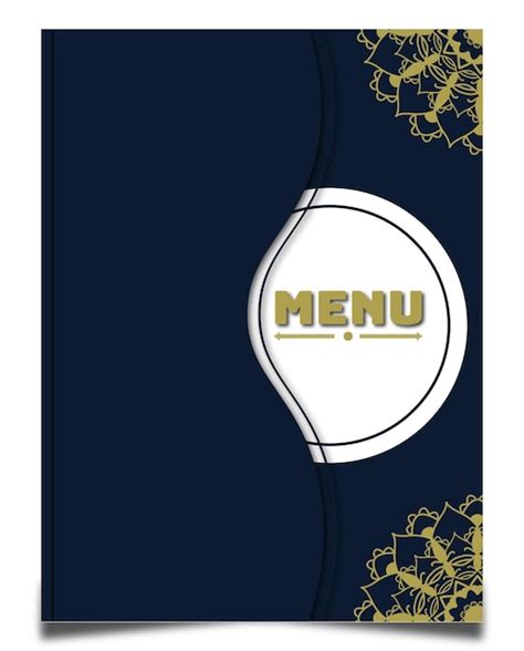 Elegant menu cover design | Premium Vector