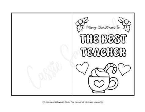 Cute & Funny Teacher Christmas Cards (Free Printable) - Cassie Smallwood