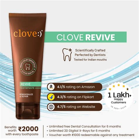 Buy Clove Revive Toothpaste to Remineralize Teeth Enamel