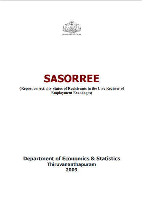 Socio-economic - Documents, Data and Charts from DES, Kerala