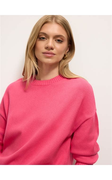 Sweter z bawełną Kolor fuksjowy - MOHITO - 415EQ-43X